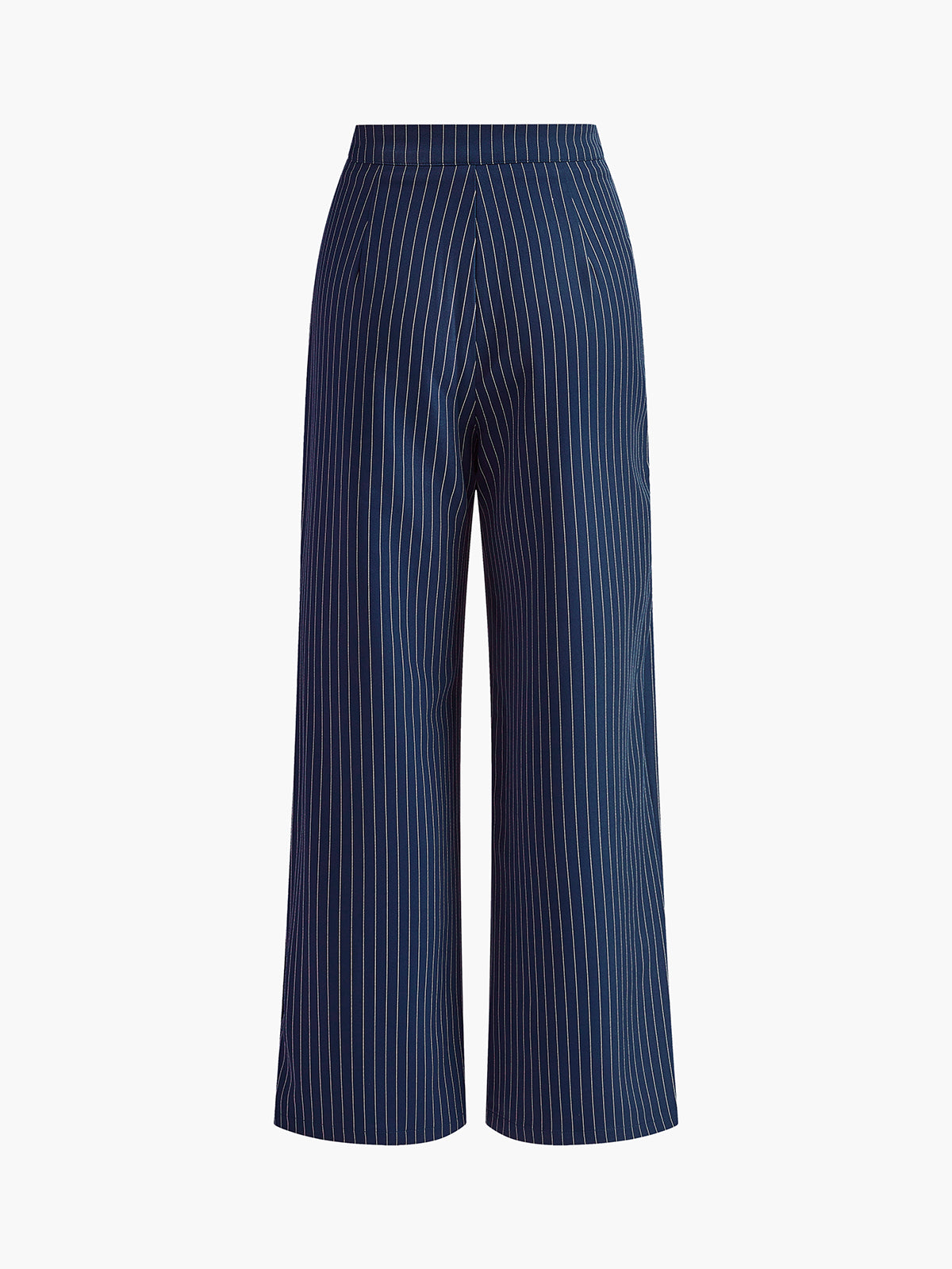 Pantalones Anchos Plisados con Rayas Diplomáticas